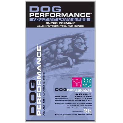 דוג פריפורמנס Dog Preformance  מזון לכלב לכל הגזעים בוגר כבש ואורז 15 ק