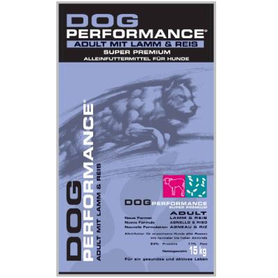 דוג פריפורמנס Dog Preformance  מזון לכלב לכל הגזעים בוגר כבש ואורז 15 ק"ג