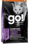 GO! SOLUTIONS CARNIVORE גו! מזון לחתול קרניבור  לכל הגילאים ללא דגנים עוף הודו וברווז 3.7 ק"ג