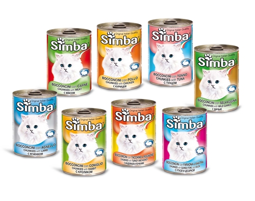 סימבה Simba שימור לחתולים בטעם בשר וכבש 415 גרם