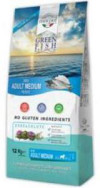 גרין פיש Green Fish מזון לכלב בוגר גזע בינוני ללא גלוטן דגים ואורז 12 ק"ג