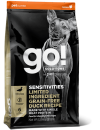 GO! SOLUTIONS SENSITIVITIES גו ! מזון לכלב לכל הגילאים - חלבון יחיד ללא דגנים ברווז 10 ק"ג