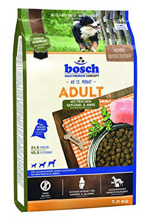 בוש Bosch מזון לכלב בוגר מכל הגזעים ללא גלוטן עוף ודוחן 3 ק