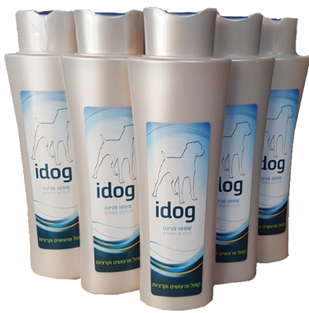 idog איידוג שמפו פנינה לכלבים וחתולים קוטל פרעושים וקרציות 0.4 ליטר