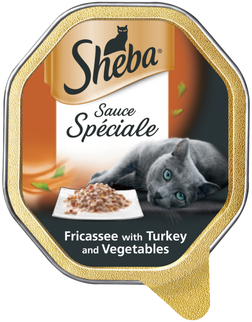 שיבא Sheba מעדן לחתול מתכן משובח של הודו ברוטב לבן 85 גר
