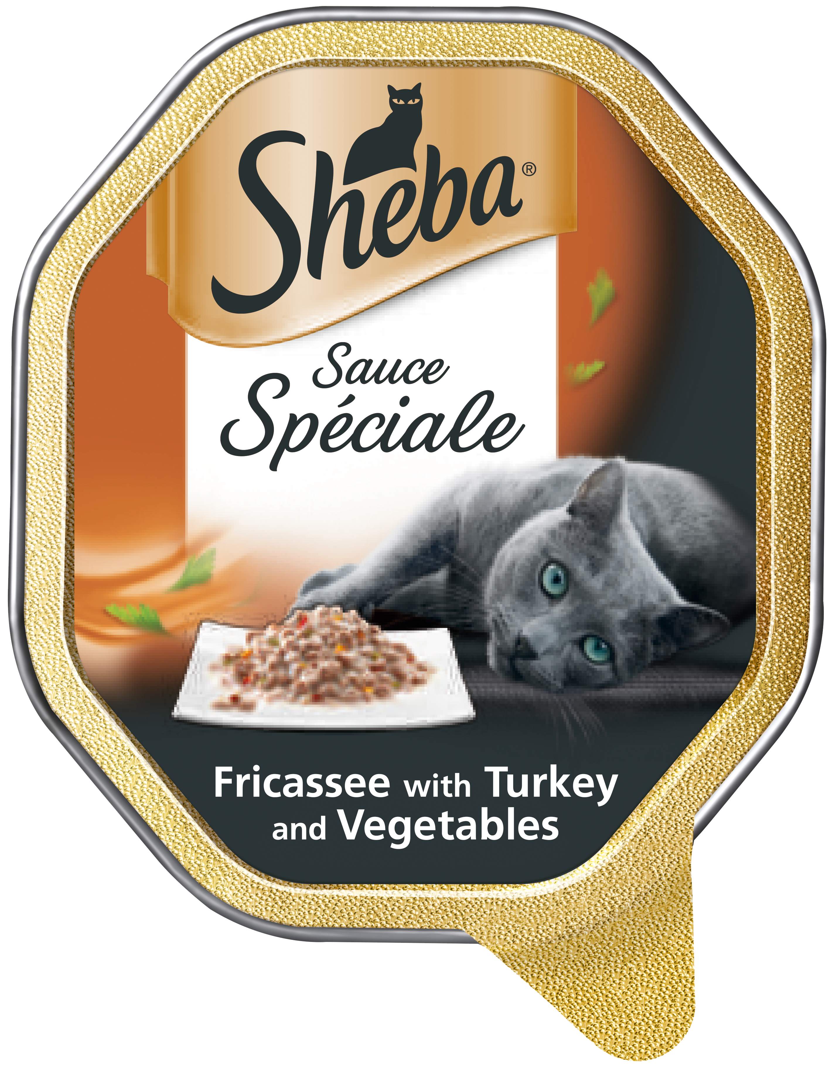 שיבא Sheba מעדן לחתול מתכן משובח של הודו ברוטב לבן 85 גר