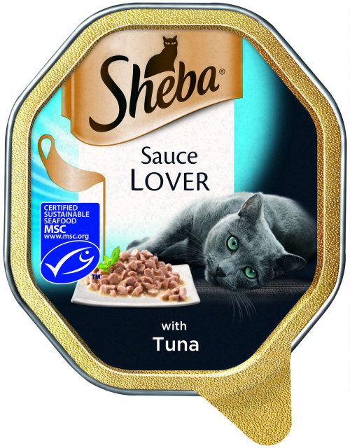 שיבא Sheba מעדן לחתול, לאוהבי רוטב עם טונה במרקם פטה 85 גר