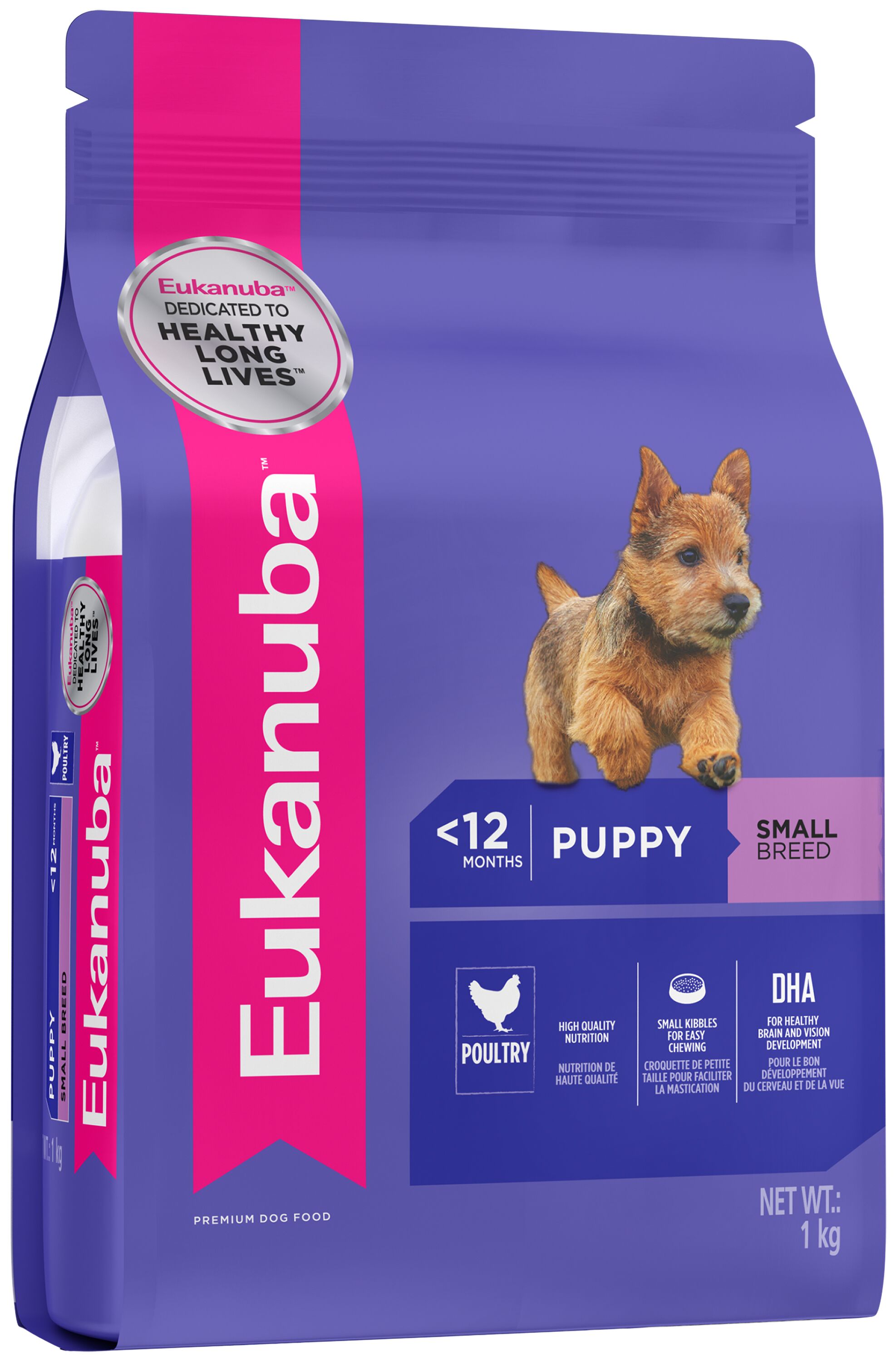 EUKANUBA יוקנובה מזון יבש לגורי כלבים מגזע קטן, מגיע במשקל 7.5 ק"ג 