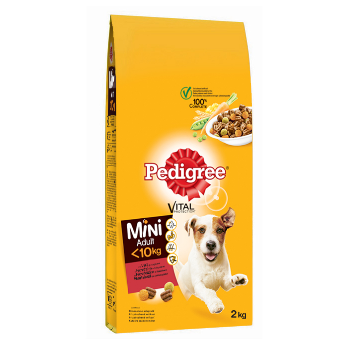 Pedigree פדיגרי אדלוט מזון לכלב קטן בקר וירקות 2 ק"ג