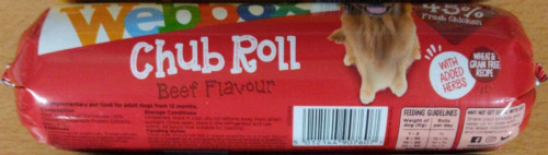 נקניק webbox chub roll בקר לכלב