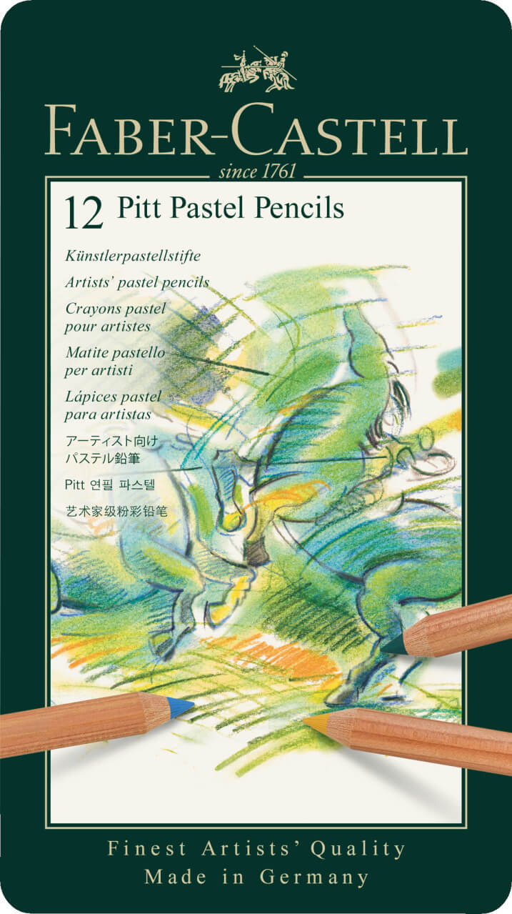 סט 12 עפרונות מקצועיים faber castell pitt