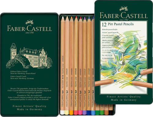 סט 12 עפרונות מקצועיים faber castell pitt