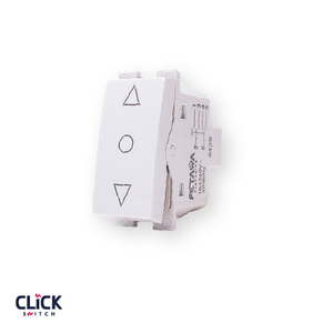מפסק תריס דו-פול CLICK יחיד 1 מודול מתח/זרם 16A בצבע לבן 