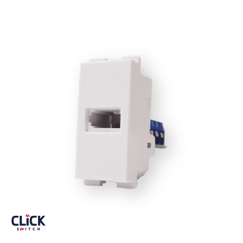 שקע  CLICK טלפון 1 מודול בצבע לבן 