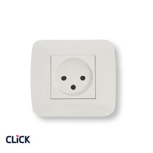 שקע ישראלי CLICK תלת פיני לקופסא עגולה (55) מתח/זרם 230/16A בצבע לבן  FETAYA