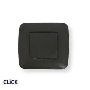 מפסק צלב רחב  CLICK לקופסא עגולה (55) מתח/זרם 230/16A בצבע שחור מט 