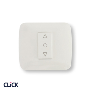 מפסק תריס (6 מגעים)  CLICK לקופסא עגולה (55) מתח/זרם 230/16A בצבע לבן 