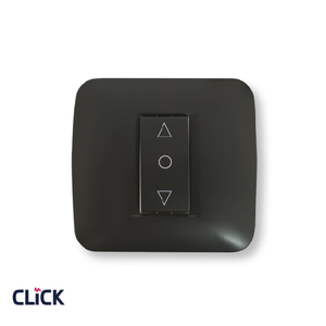 מפסק תריס (6 מגעים)  CLICK לקופסא עגולה (55) מתח/זרם 230/16A בצבע שחור מט 