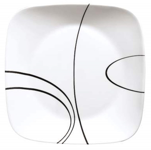 סט צלחות 18 חלקים מרובע סימפל ליינס | Corning Ware Simple Lines