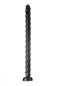 דילדו אנאלי שחור באורך כולל של כ- 50 ס"מ Hosed 19 Inch Swirl Anal Snake