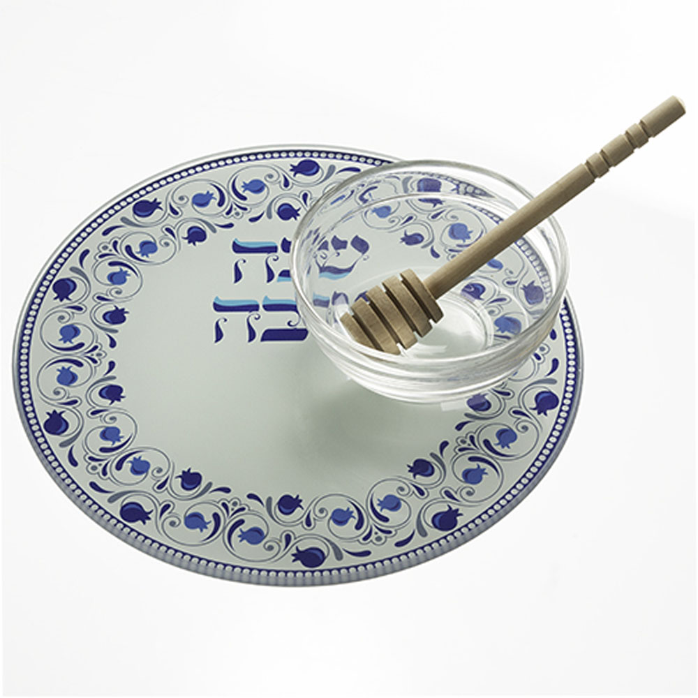כלי להגשת תפוח בדבש מזכוכית בלתי שבירה