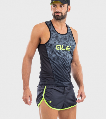 גופיית ריצה גברים TRIANGLE TOP MAN כחול אריג דקיק מנדף ואוורירי מאוד