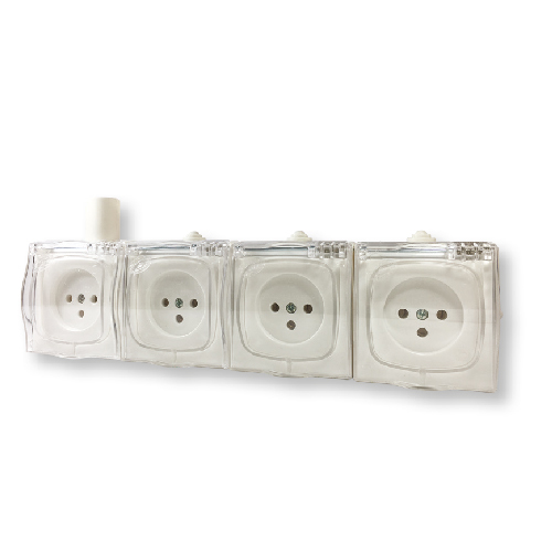 שקע כח P-4 YARDEN דרגת אטימות IP20 בצבע לבן מתח/זרם 230V/16A