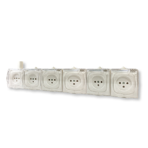 שקע כח P-6 YARDEN דרגת אטימות IP20 בצבע לבן מתח/זרם 230V/16A