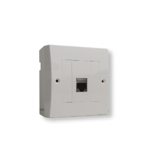 שקע תקשורת בודד RJ-45 קיסטון  אופן התקנה על/תחת הטיח