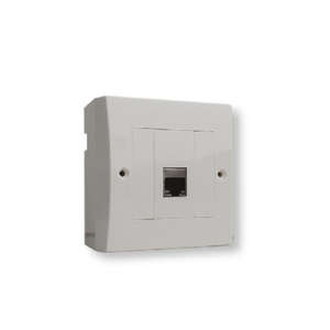 שקע תקשורת בודד RJ-45 קיסטון  אופן התקנה על/תחת הטיח