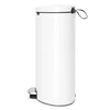פח פדל אובלי - גב שטוח, 40 ליטר לבן Brabantia