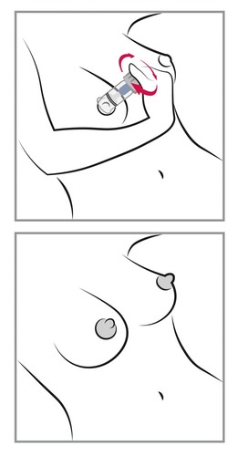 משאבת פטמות ידנית איכותית  2pcs Nipple Sucker