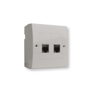 שקע תקשורת כפול RJ-45 קיסטון  אופן התקנה על/תחת הטיח