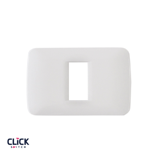 מסגרת CLICK לקופסה מלבנית 1 מודול בצבע לבן
