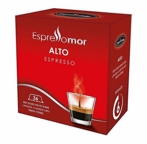 36 קפסולות תואמות אמודו מיו Espresso Mor אלטו