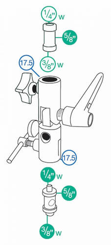 מתאם מקצועי למטריית תאורה Manfrotto
