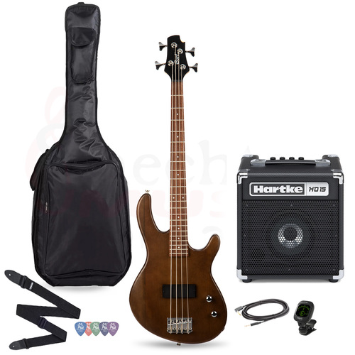 גיטרה בס 3/4 Cort Action Junior OPW בחבילת מבצע + מגבר Hartke HD15