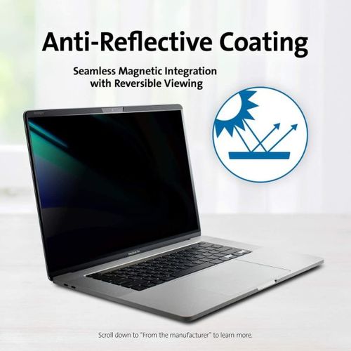 Kensington MP16 Magnetic MacBook Pro Privacy Screen for 16 MacBook Pro ( 2021-2024, M1, M2, M3, M4, Pro, Max), Removable Privacy Screen for Laptop, Anti-Glare, Blue Light, MacBook