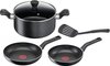 מערכת בישול 5 חלקים TEFAL Super Cook - צבע שחור
