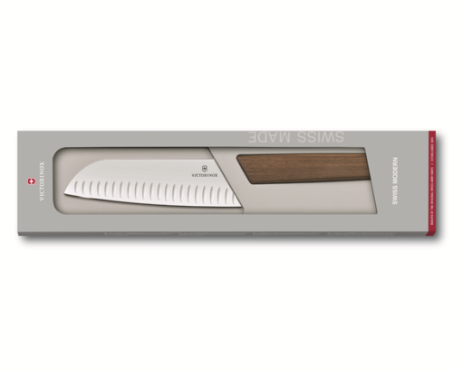 סכין סנטוקו ידית עץ 17 ס”מ VICTORINOX / ויקטורינוקס 