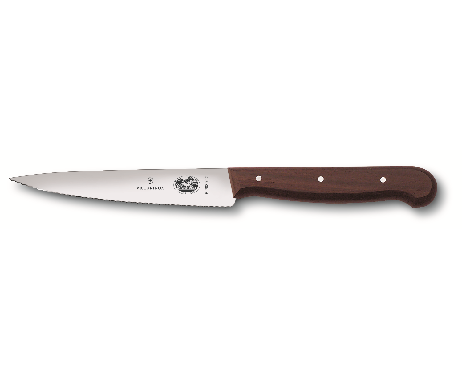 סכין שף משוננת ידית עץ 12 ס”מ ויקטורינוקס | VICTORINOX