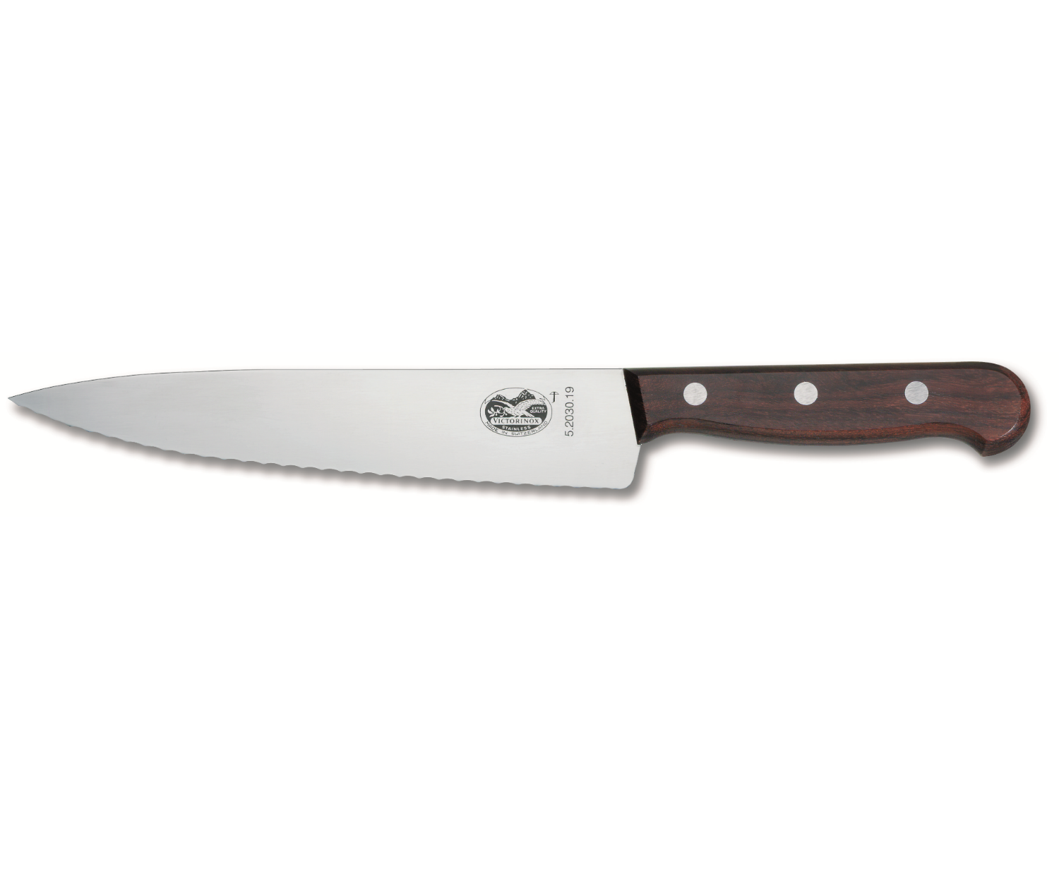 סכין שף משוננת ידית עץ 19 ס”מ VICTORINOX / ויקטורינוקס