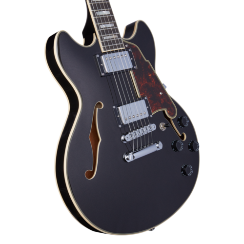 גיטרה חשמלית 1/4 נפח D'Angelico PREMIER MINI DC BLACK FLAKE