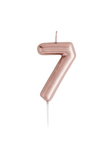 נר מספר רוז גולד מבריק , ספרה 7