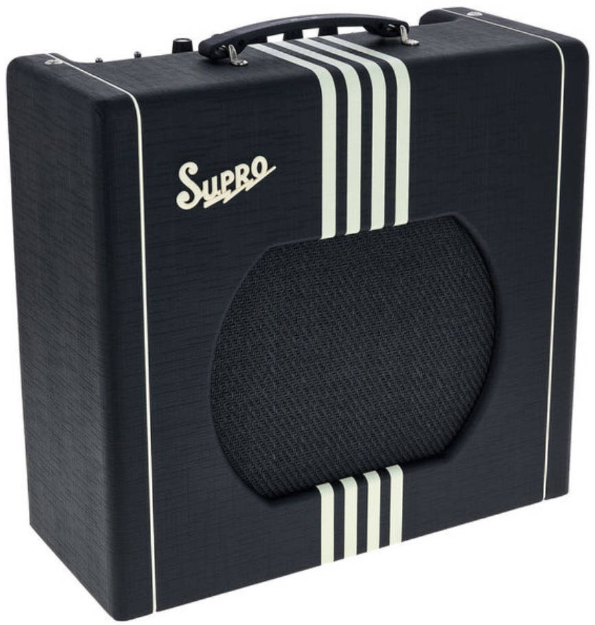 Supro Delta King 12 1x12-inch 15-watt Tube Combo Amp - BLACK/CREAM