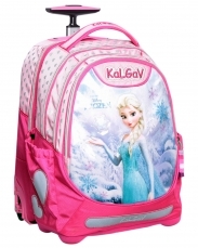 תיק קל גב חדשני מסדרת ITROLLY מסדרת FROZEN אלזה ורוד  דמויות מצויירות