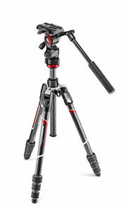 קיט חצובת וידאו סיבי פחם וראש שמן Manfrotto Befree Live