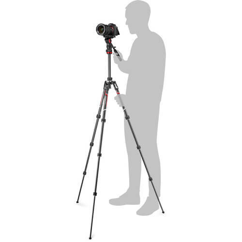 קיט חצובת וידאו סיבי פחם וראש שמן Manfrotto Befree Live