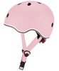 קסדה לפעוטות עם מנגנון התאמה לראש, תאורת LED אחורית, ופתחי אוורור - ורוד פסטל