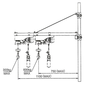 זרוע לכננת 1100 מ"מ עד 600 ק"ג KARNAF